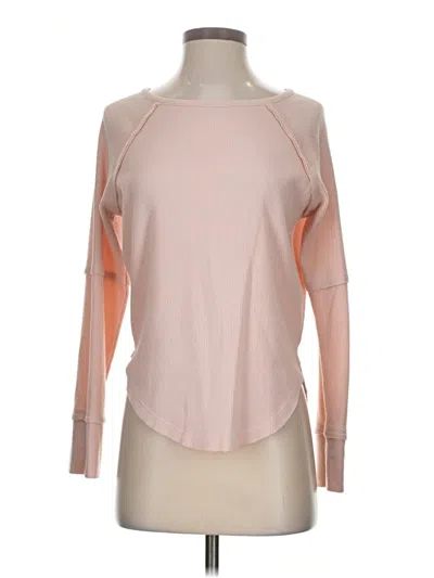 Pre-owned Caslon Long Sleeve Top Pink Boatneck Tops
