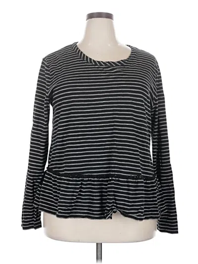 Pre-owned Caslon Long Sleeve T-shirt In Black