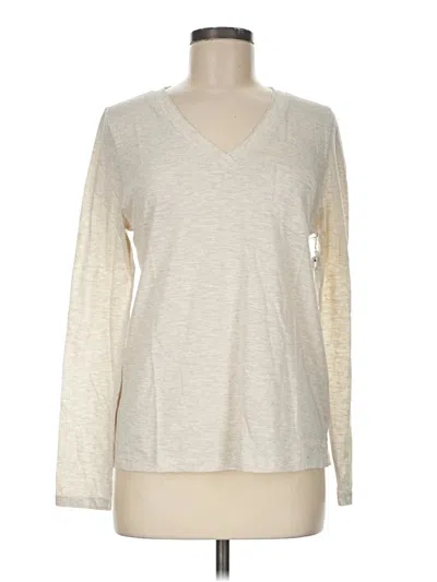 Pre-owned Caslon Long Sleeve T-shirt In Ivory