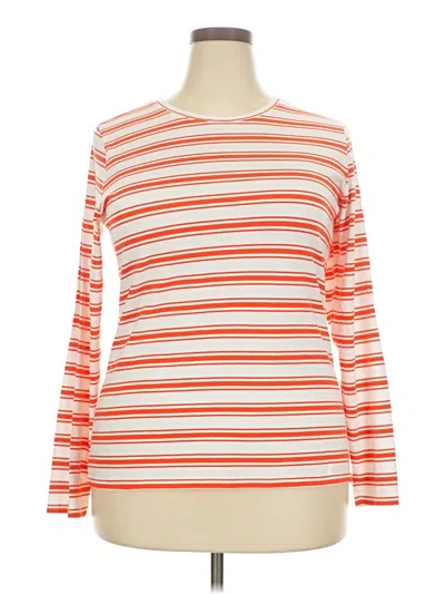 Pre-owned Caslon Long Sleeve T-shirt In Orange