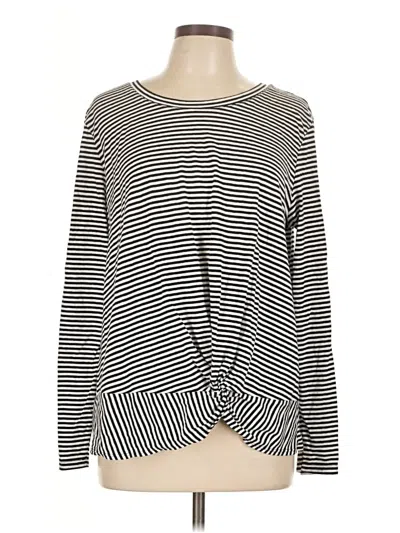 Pre-owned Caslon Long Sleeve T-shirt In Silver