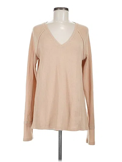Pre-owned Caslon Long Sleeve T-shirt In Tan