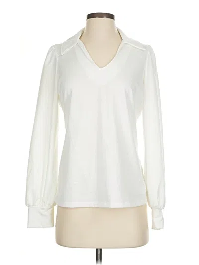 Pre-owned Caslon Long Sleeve T-shirt In White