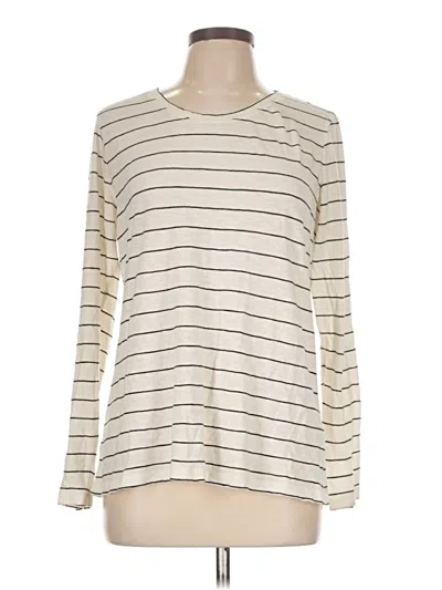 Pre-owned Caslon Long Sleeve T-shirt In White