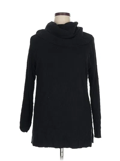 Pre-owned Caslon Long Sleeve Turtleneck In Black