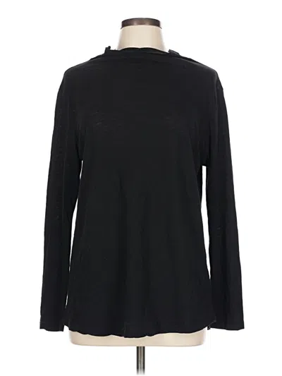 Pre-owned Caslon Long Sleeve Turtleneck In Black