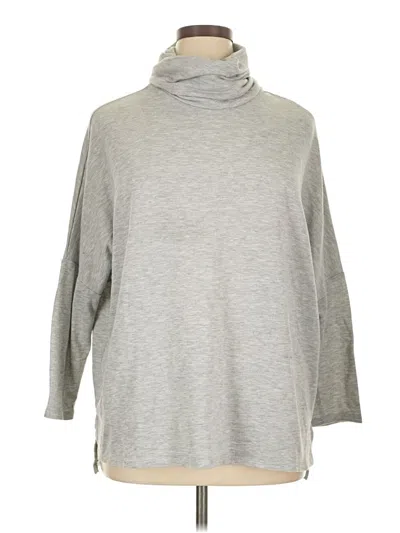 Pre-owned Caslon Long Sleeve Turtleneck In Gray
