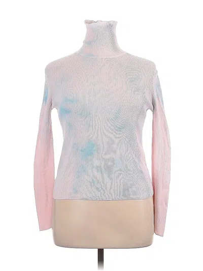 Pre-owned Caslon Long Sleeve Turtleneck In Pink