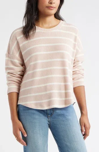 Caslon ® Long Sleeve Waffle Knit T-shirt
