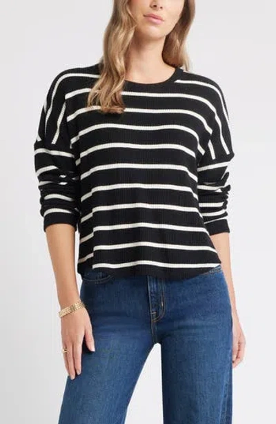 Caslon ® Long Sleeve Waffle Knit T-shirt