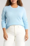 Caslon ® Merino Wool Blend Crewneck Sweater In Blue