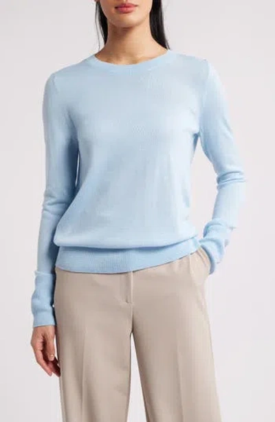Caslon ® Merino Wool Blend Crewneck Sweater In Blue