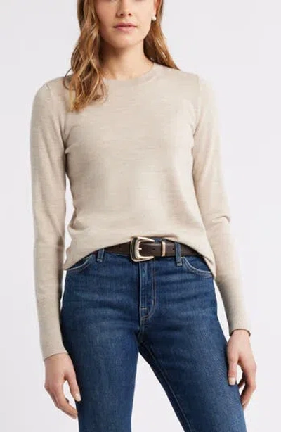 Caslon ® Merino Wool Blend Crewneck Sweater In Neutral