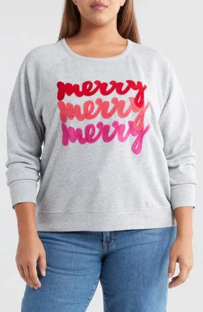 Caslon ® Merry Appliqué Sweatshirt In Blue
