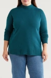 Caslon ® Mock Neck Tunic Sweater In Blue