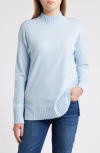 Caslon ® Mock Neck Tunic Sweater In Blue Falls