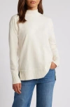 Caslon ® Mock Neck Tunic Sweater In Ivory Pristine