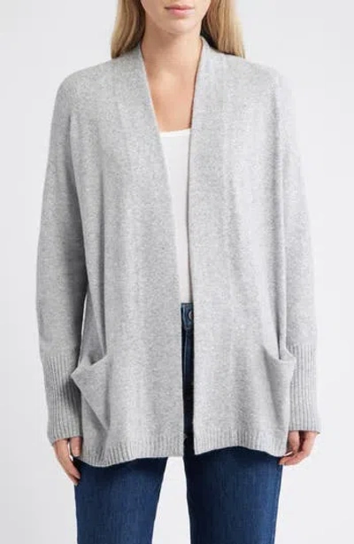 Caslon ® Open Front Cardigan In Grey Heather