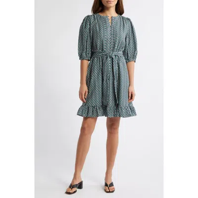 Caslon ® Pintuck Tie Waist Dress In Blue