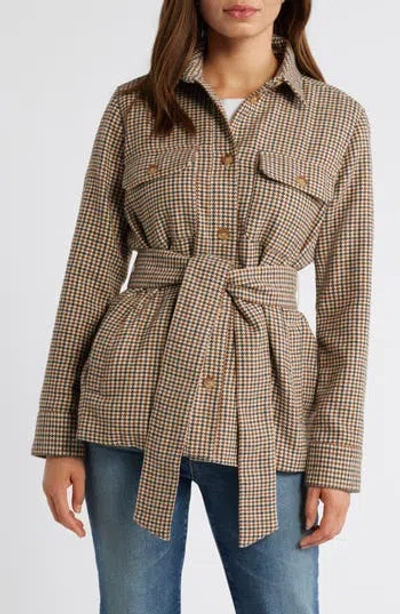 Caslon ® Plaid Belted Jacket