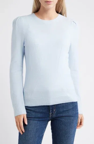 Caslon ® Pointelle Detail Crewneck Sweater In Blue