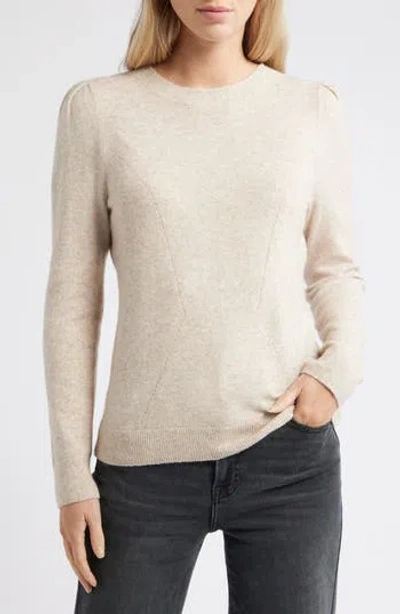Caslon ® Pointelle Detail Crewneck Sweater In Neutral