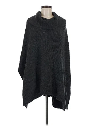Pre-owned Caslon Poncho In Black