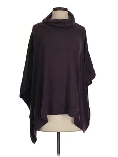 Pre-owned Caslon Poncho In Purple