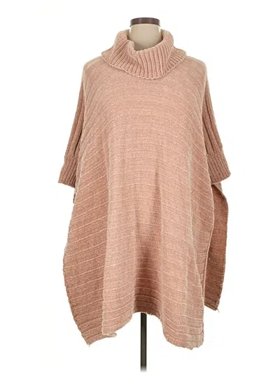 Pre-owned Caslon Poncho In Tan