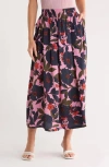 Caslon ® Print Pull-on Skirt In Pink