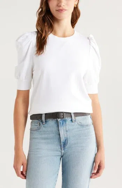 Caslon ® Puff Short Sleeve Sweatshirt In White