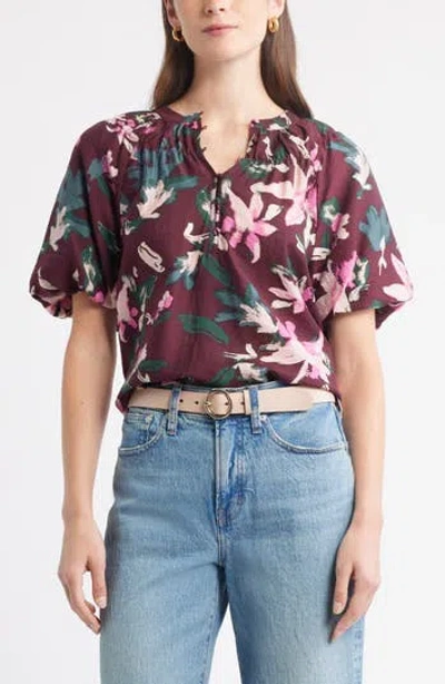 Caslon ® Puff Sleeve Top In Multi