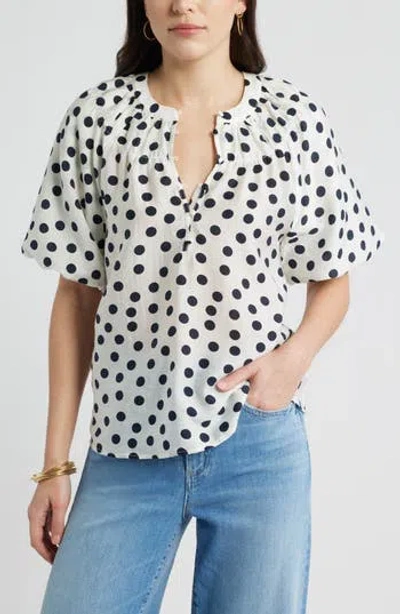 Caslon ® Puff Sleeve Top In White