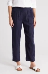 Caslon ® Pull-on Linen Blend Crop Pants