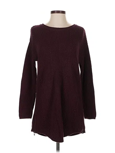 Pre-owned Caslon Pullover Sweater In Burgundy