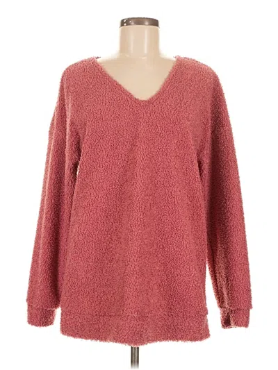 Pre-owned Caslon Pullover Sweater In Burgundy