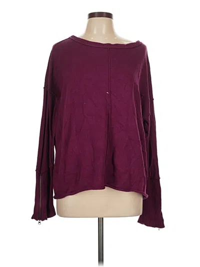 Pre-owned Caslon Pullover Sweater In Burgundy
