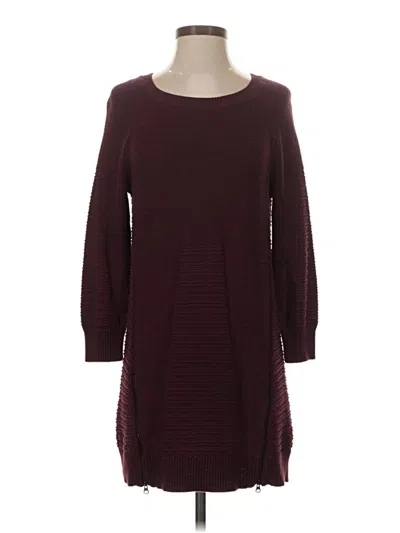 Pre-owned Caslon Pullover Sweater In Burgundy