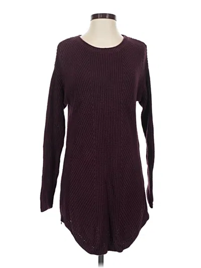 Pre-owned Caslon Pullover Sweater In Burgundy
