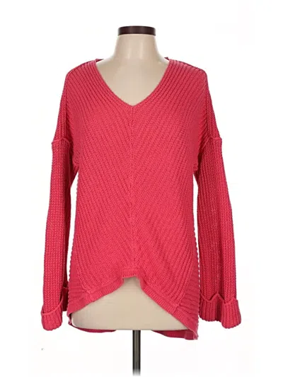 Pre-owned Caslon Pullover Sweater In Red