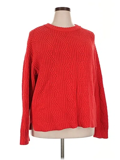Pre-owned Caslon Pullover Sweater In Red