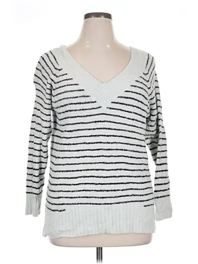 Pre-owned Caslon Pullover Sweater In Silver