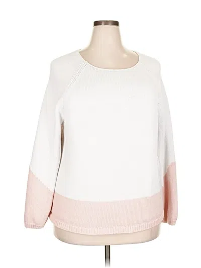 Pre-owned Caslon Pullover Sweater In White