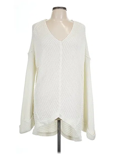 Pre-owned Caslon Pullover Sweater In White