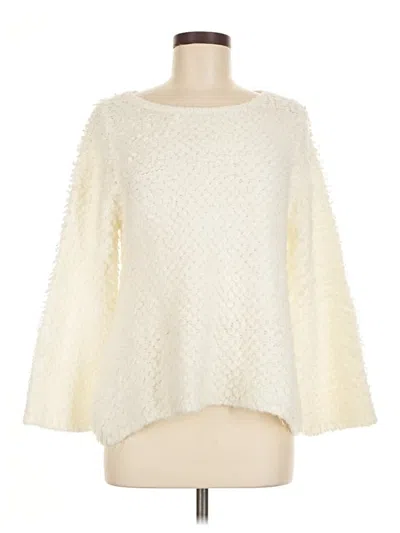 Pre-owned Caslon Pullover Sweater In White
