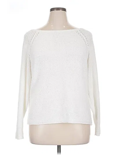 Pre-owned Caslon Pullover Sweater In White