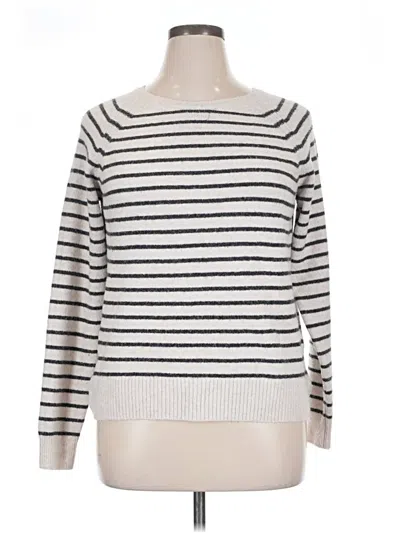Pre-owned Caslon Pullover Sweater In White