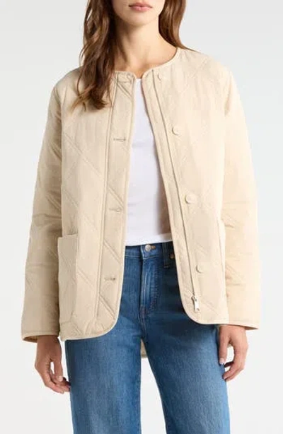 Caslon ® Quilted Patch Pocket Jacket In Neutral