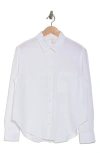 Caslon Relaxed Cotton Gauze Button-up Shirt In White