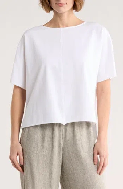 Caslon ® Relaxed French Terry Shirt In White